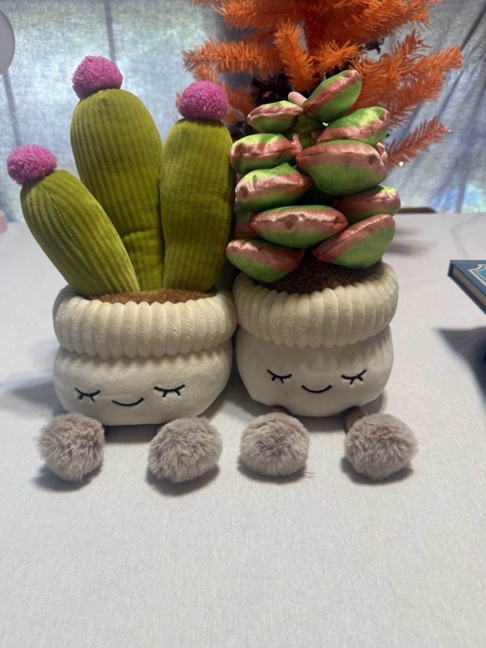 Greenbrier Cactus & Succulent Potted Plant Plush Set of 2 Washable 2020